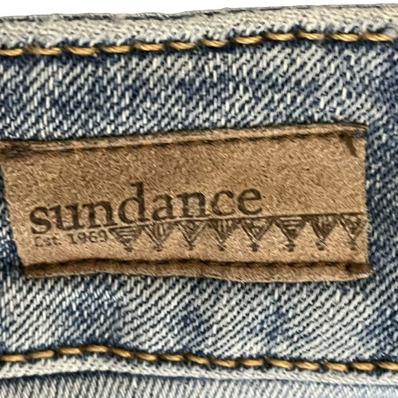 Sundance | Magnolia Patchwork Embroidered Raw Hem Jeans - Picture 8 of 10
